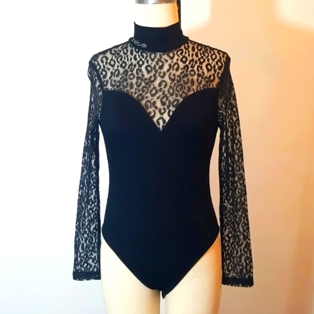 Bebe Bodysuit Animal Lace